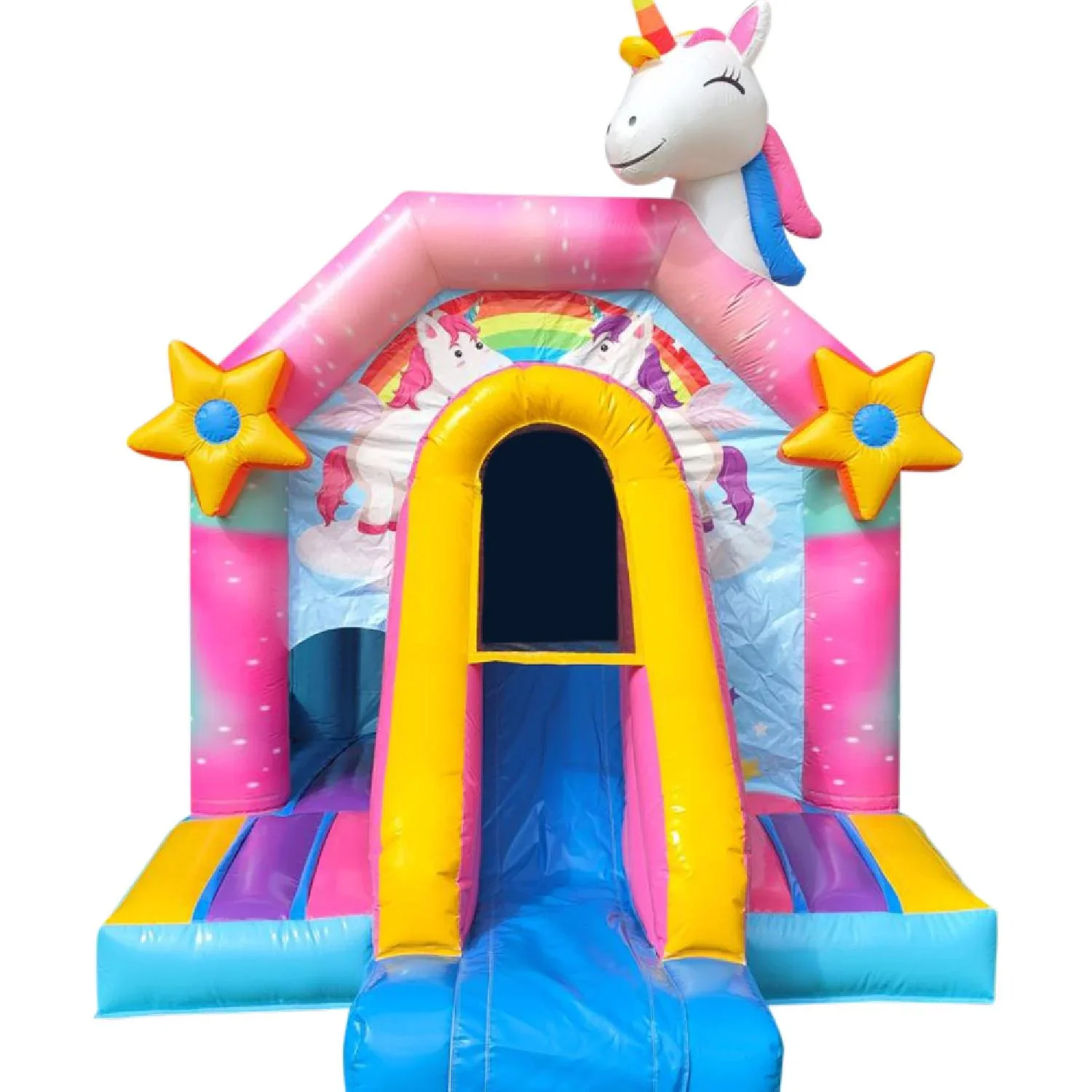 Hüpfburg Einhornparadies mit Rutsche