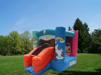 Mini Hüpfburg Einhorn