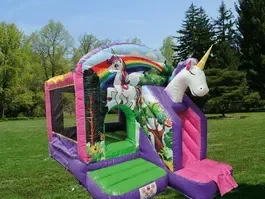 Hüpfburg Einhorn mit Rutsche