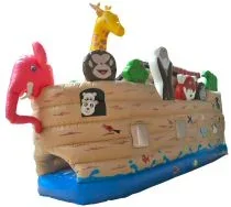  Hüpfburg Arche Noah mit rückseitiger Kletterwand 